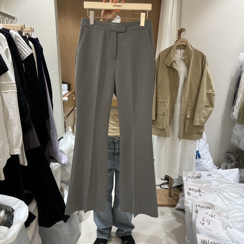 HOWFF東大門實拍女士新品26春夏休閑熱賣推薦休閑褲喇叭條紋HOWFF休閑褲圖色1