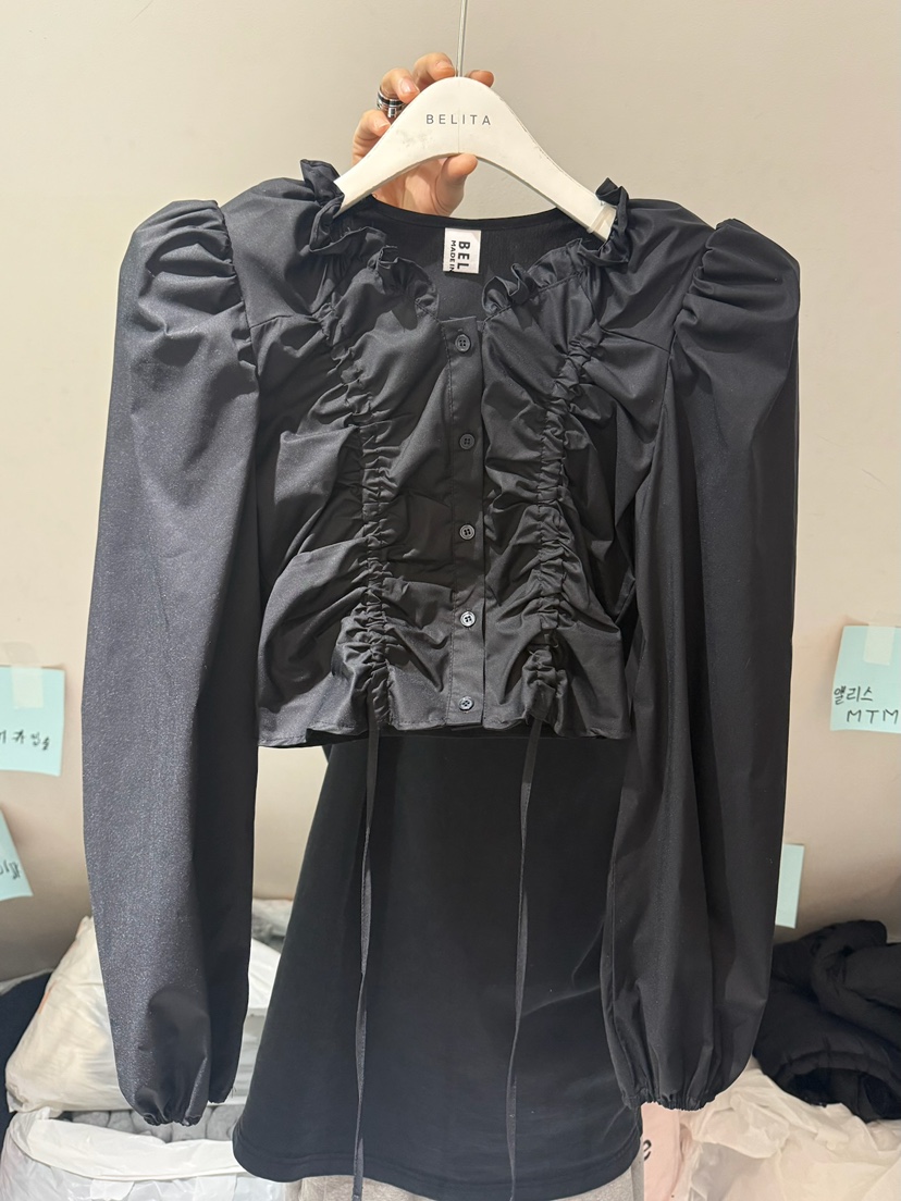 BELITA-L東大門代購女士新品真品熱賣休閑襯衫蕾絲衫系帶BELITA-L襯衫/蕾絲衫圖色4