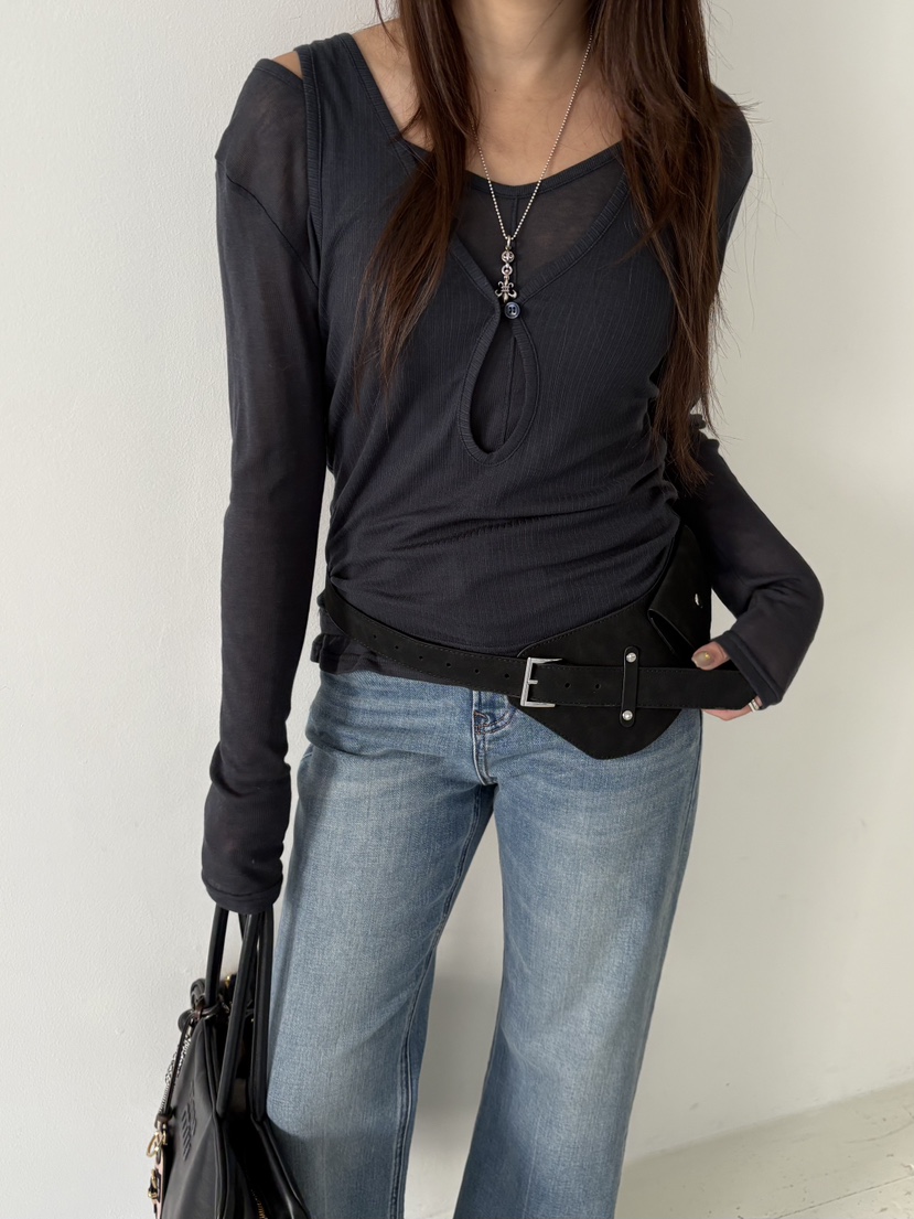 Verbena東大門實拍女裝新品職業熱賣26春夏套裝套裝深V 紐扣Verbena套裝