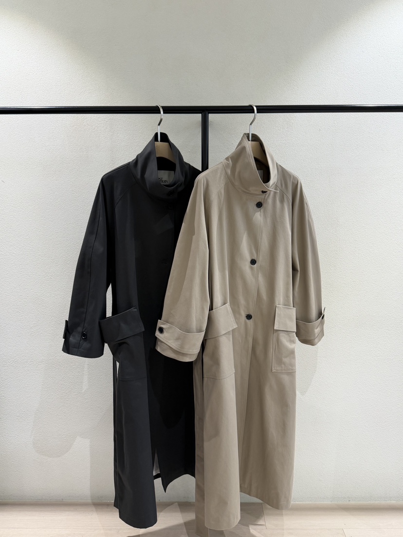 POSTMODERN東大門直郵女士新品時尚職業26春夏長款風衣含腰帶POSTMODERN長款風衣