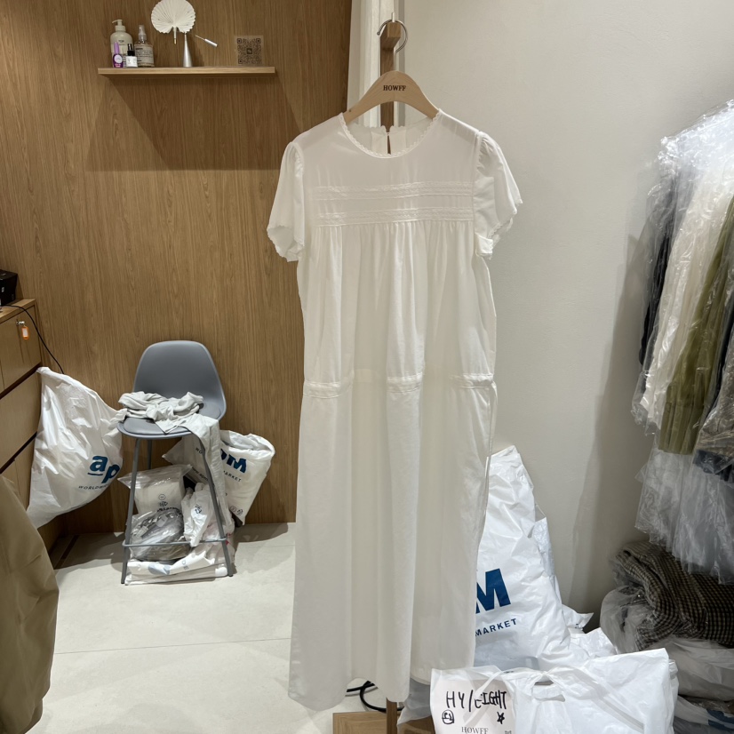 HOWFF東大門代購女士新款真品26春夏熱賣時尚休閑連衣裙蕾絲HOWFF連衣裙圖色1