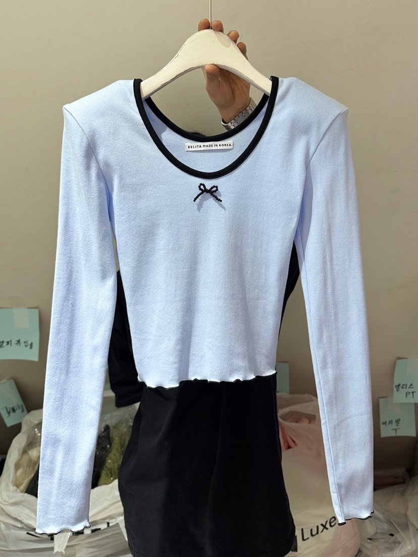 BELITA-L韓國代購女士新品熱賣時尚人氣26春夏休閑長袖T恤BELITA-L長袖T恤圖色3