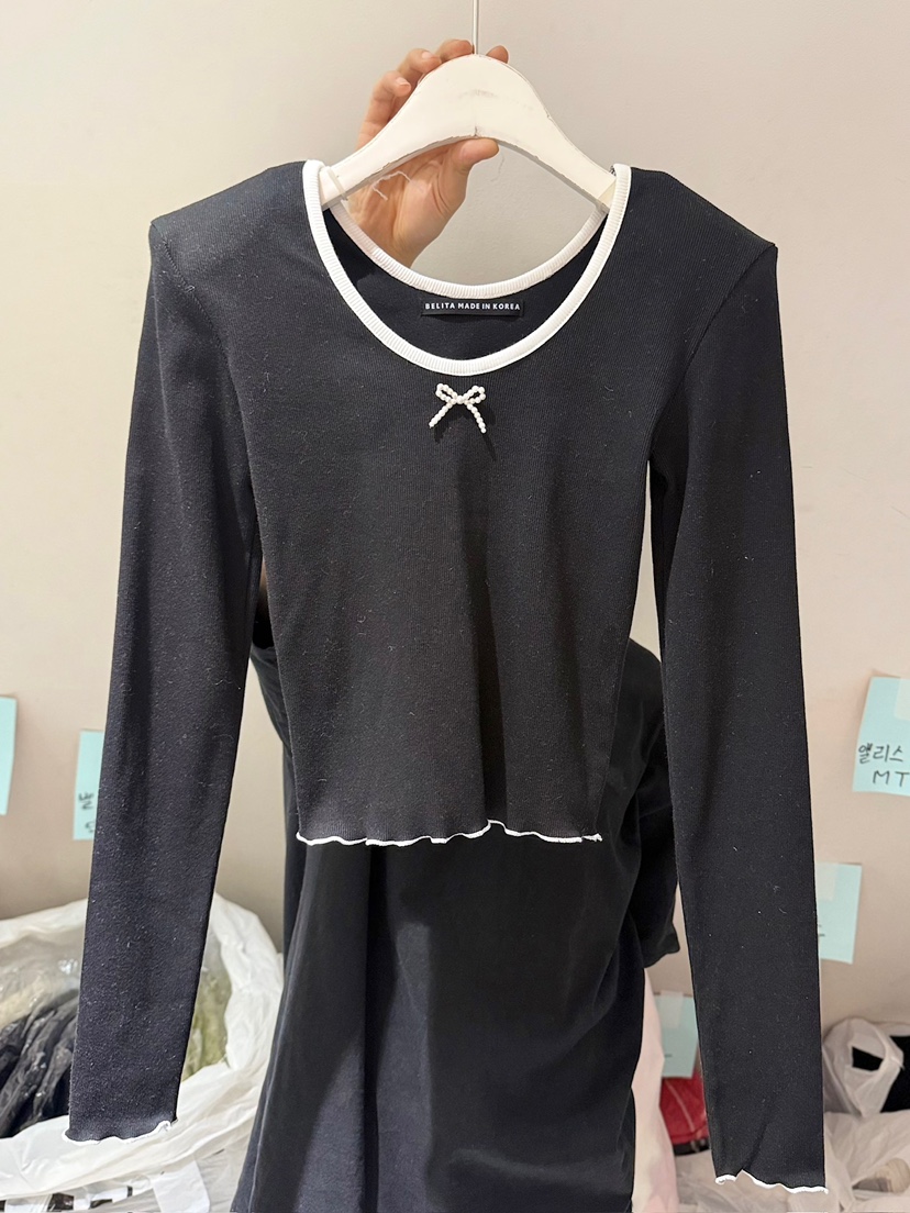 BELITA-L韓國代購女士新品熱賣時尚人氣26春夏休閑長袖T恤BELITA-L長袖T恤圖色4