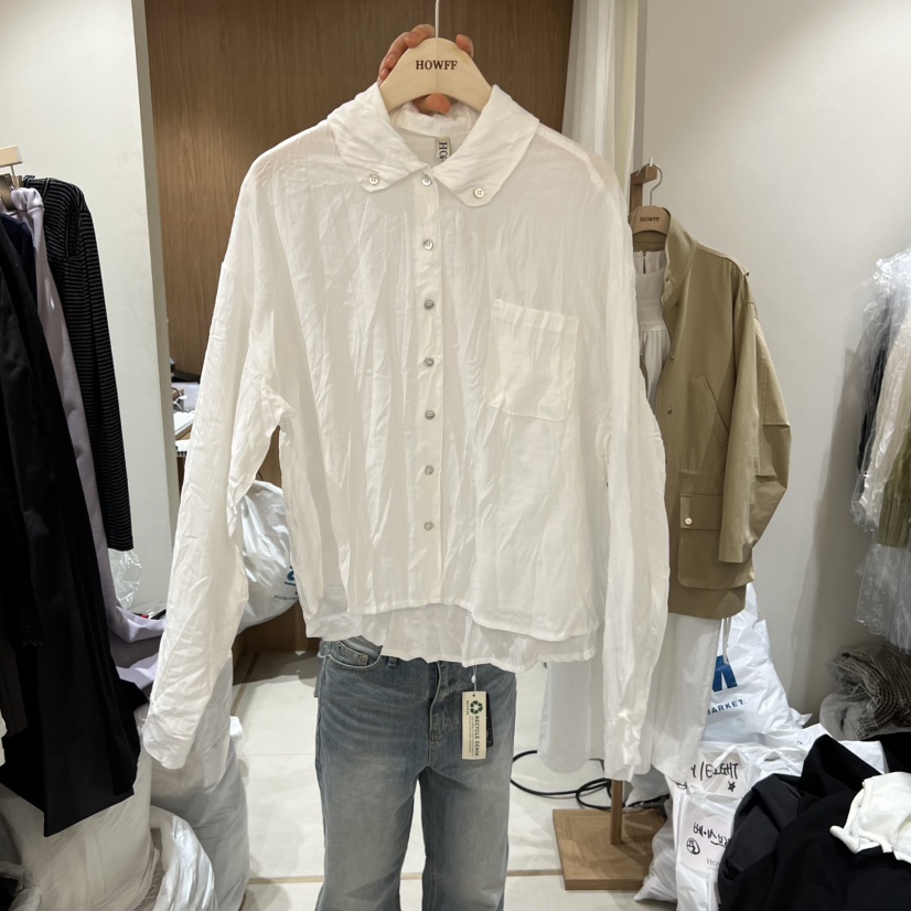 HOWFF東大門代購女士新品真品26春夏休閑熱賣職業襯衫蕾絲衫HOWFF襯衫/蕾絲衫圖色1