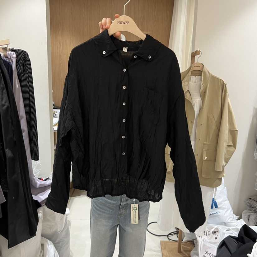 HOWFF東大門代購女士新品真品26春夏休閑熱賣職業襯衫蕾絲衫HOWFF襯衫/蕾絲衫圖色2