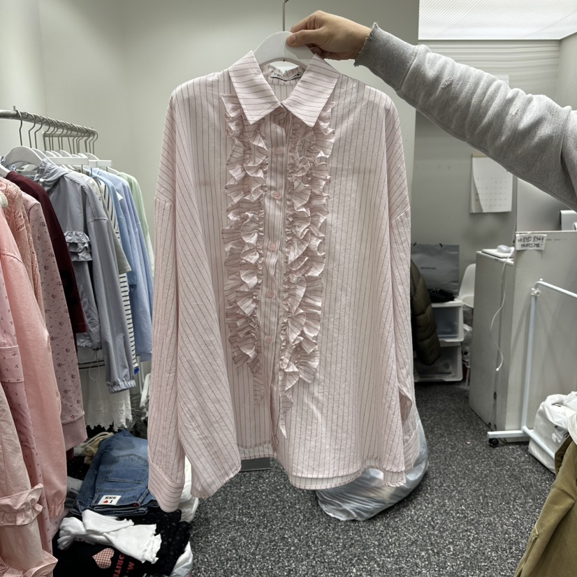 VINTAGE 888東大門實拍女士新款休閑真品26春夏襯衫蕾絲衫VINTAGE888/TRIPLE EIGHT襯衫/蕾絲衫圖色1