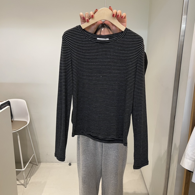 OUTRENE東大門實拍女士新品人氣真品休閑推薦26春夏長袖T恤OUTRENE長袖T恤圖色2