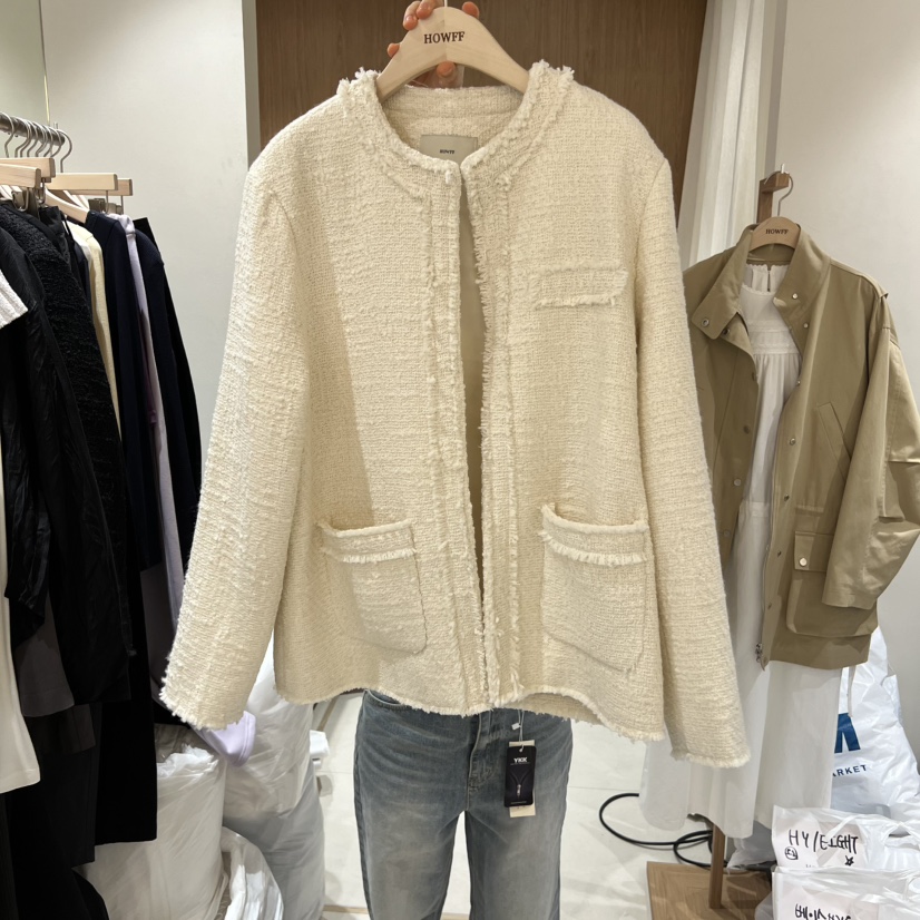 HOWFF東大門直郵女士新品時尚推薦人氣26春夏熱賣夾克粗花呢HOWFF夾克圖色1