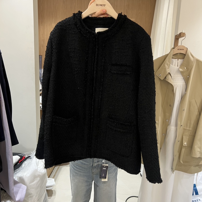 HOWFF東大門直郵女士新品時尚推薦人氣26春夏熱賣夾克粗花呢HOWFF夾克圖色2