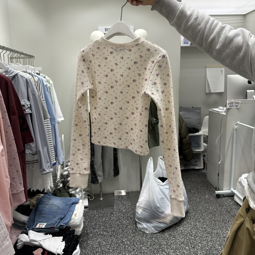 VINTAGE 888韓國直郵女士新款人氣休閑針織衫華夫格開衫VINTAGE888/TRIPLE EIGHT針織衫