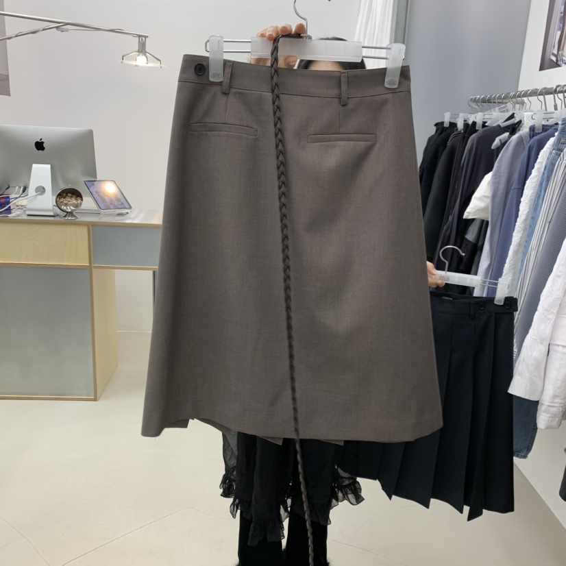 STAINLESS韓國直郵女士新款熱賣推薦半身裙中短裙裹身裙褶裥STAINLESS半身裙/中短裙