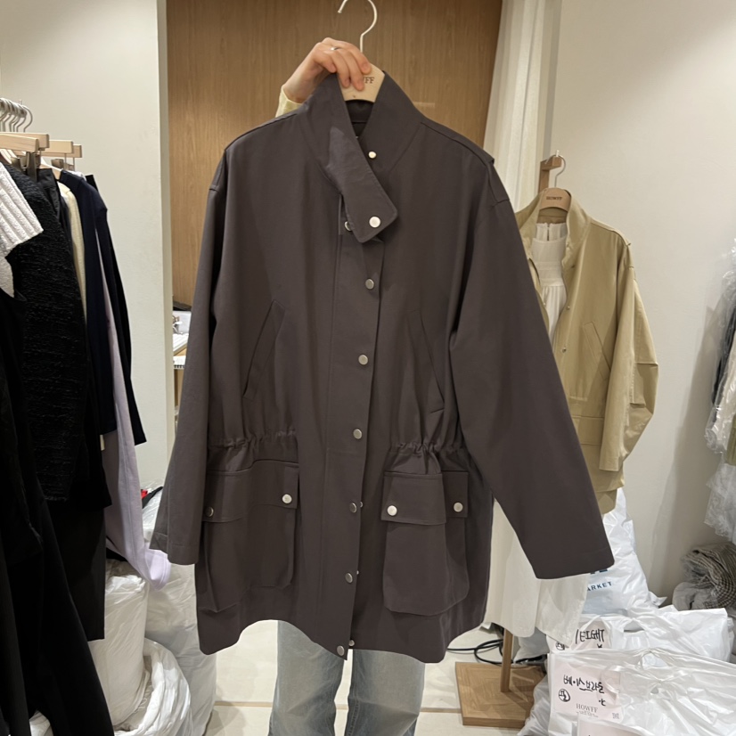 HOWFF東大門代購女裝新品26春夏休閑熱賣時尚人氣夾克口袋HOWFF夾克圖色2