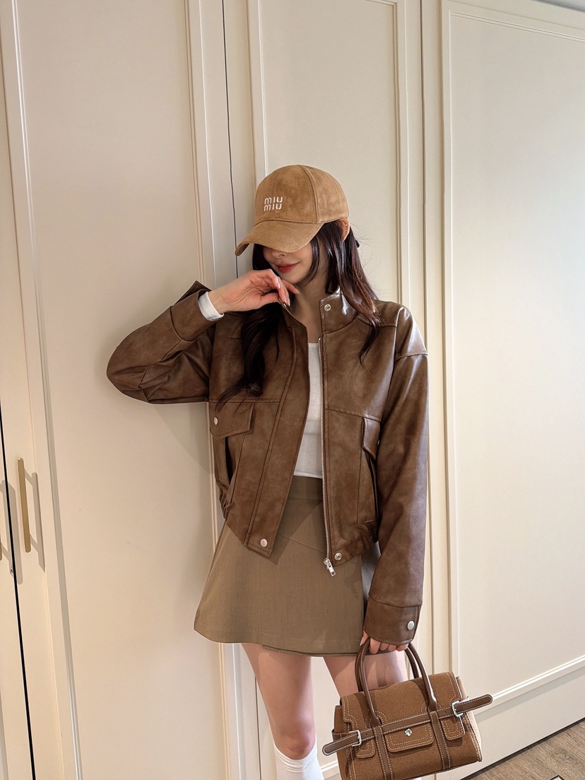 CLOTH韓國直郵女裝新品26春夏職業時尚人氣熱賣推薦夾克皮革CLOTH夾克圖色1