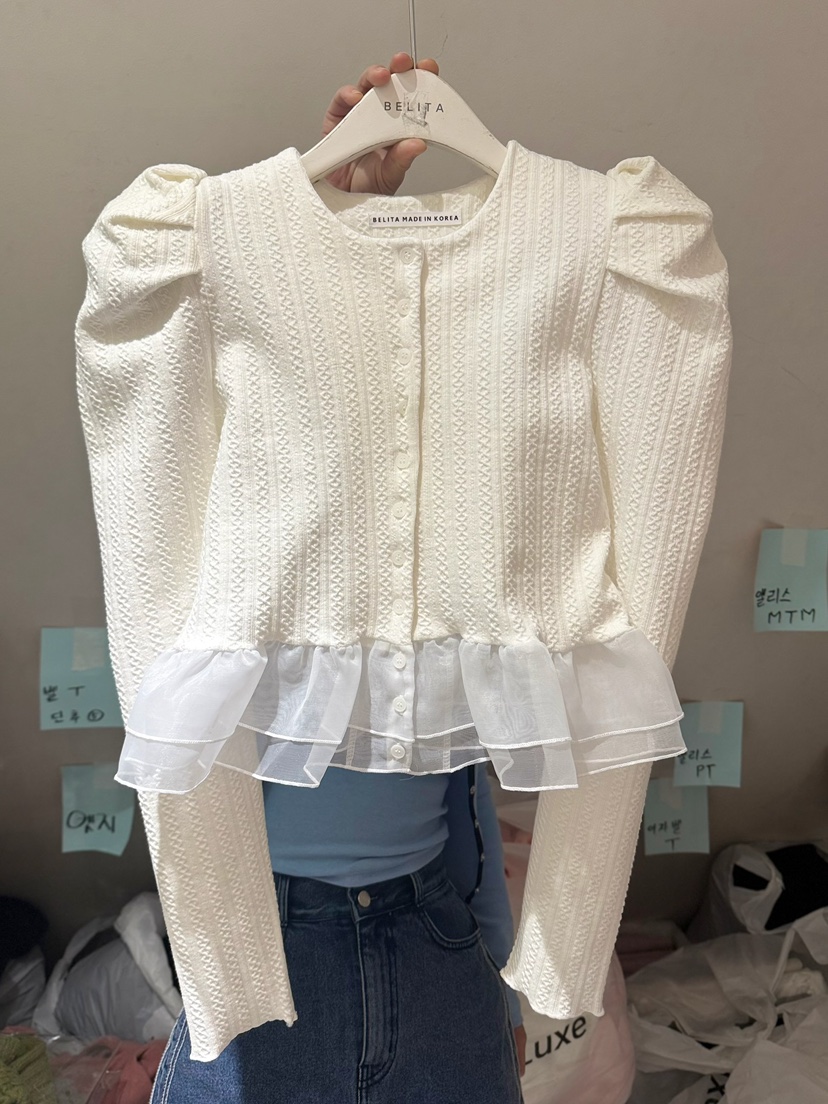 BELITA-L東大門直郵女裝新款推薦26春夏真品襯衫蕾絲衫開衫BELITA-L襯衫/蕾絲衫圖色1
