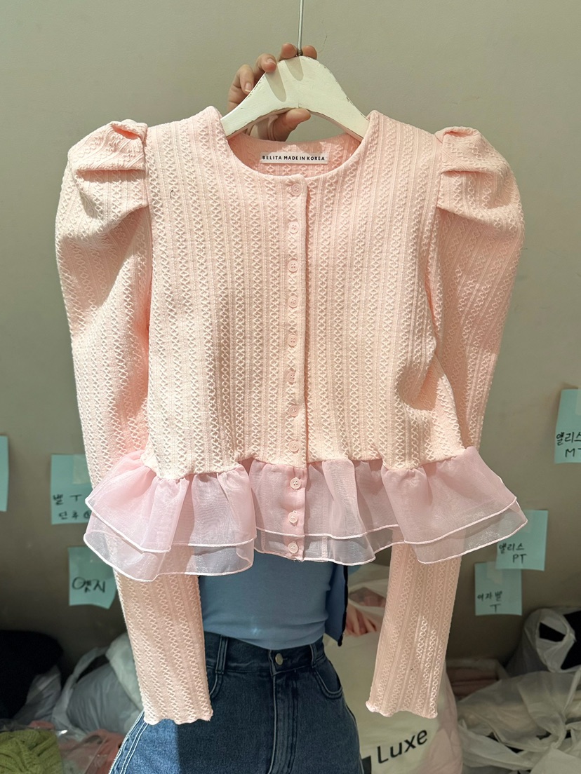 BELITA-L東大門直郵女裝新款推薦26春夏真品襯衫蕾絲衫開衫BELITA-L襯衫/蕾絲衫圖色2