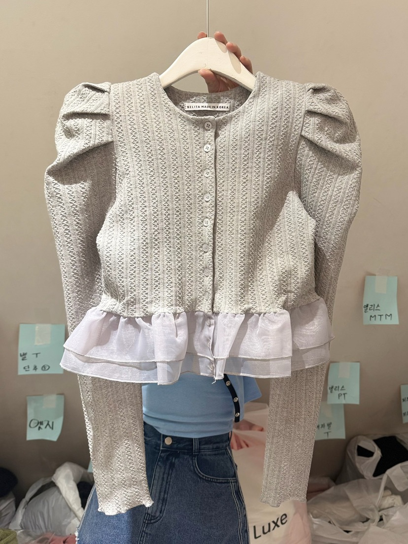 BELITA-L東大門直郵女裝新款推薦26春夏真品襯衫蕾絲衫開衫BELITA-L襯衫/蕾絲衫圖色3