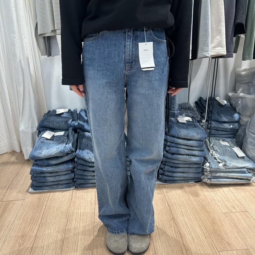 STORIES韓國代購女士新品26春夏人氣真品推薦休閑職業牛仔褲STORIES牛仔褲