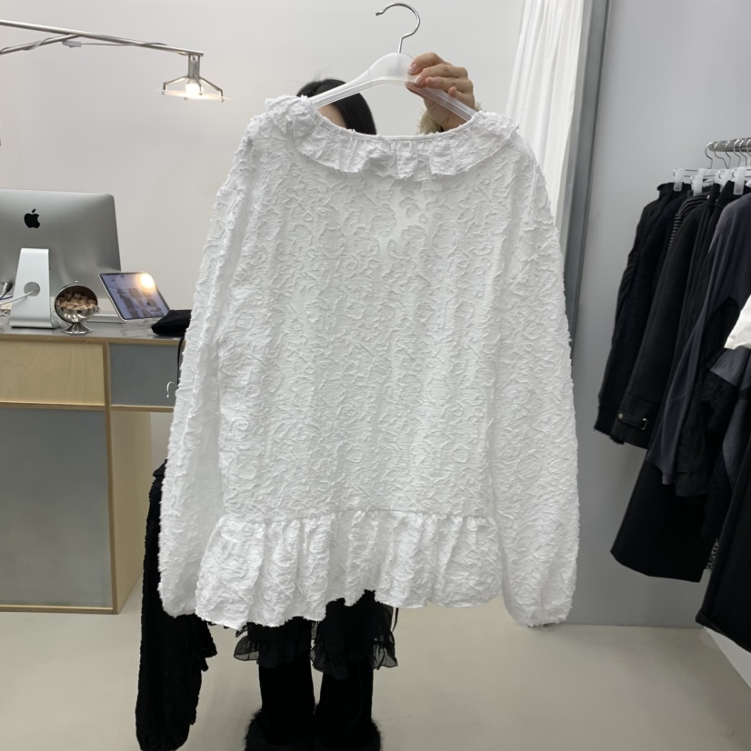 STAINLESS韓國代購女裝新款真品休閑時尚26春夏襯衫蕾絲衫STAINLESS襯衫/蕾絲衫