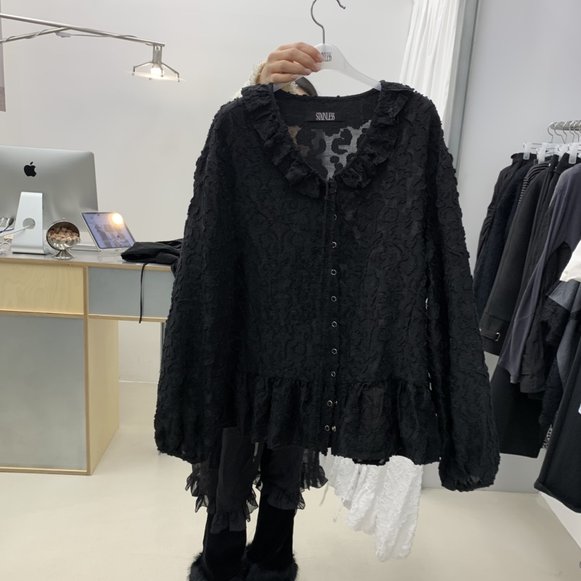 STAINLESS韓國代購女裝新款真品休閑時尚26春夏襯衫蕾絲衫STAINLESS襯衫/蕾絲衫圖色2