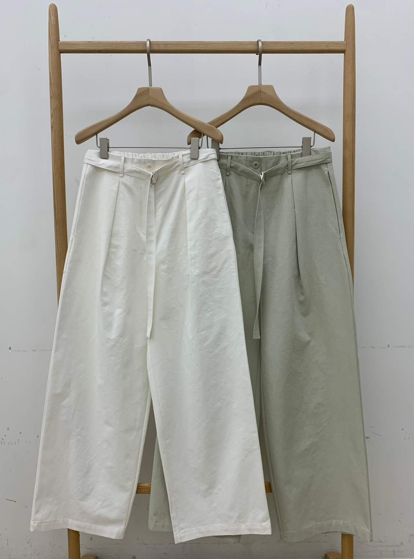 B_GARDER韓國直郵女士新款職業26春夏休閑真品休閑褲含腰帶B.GARDER休閑褲