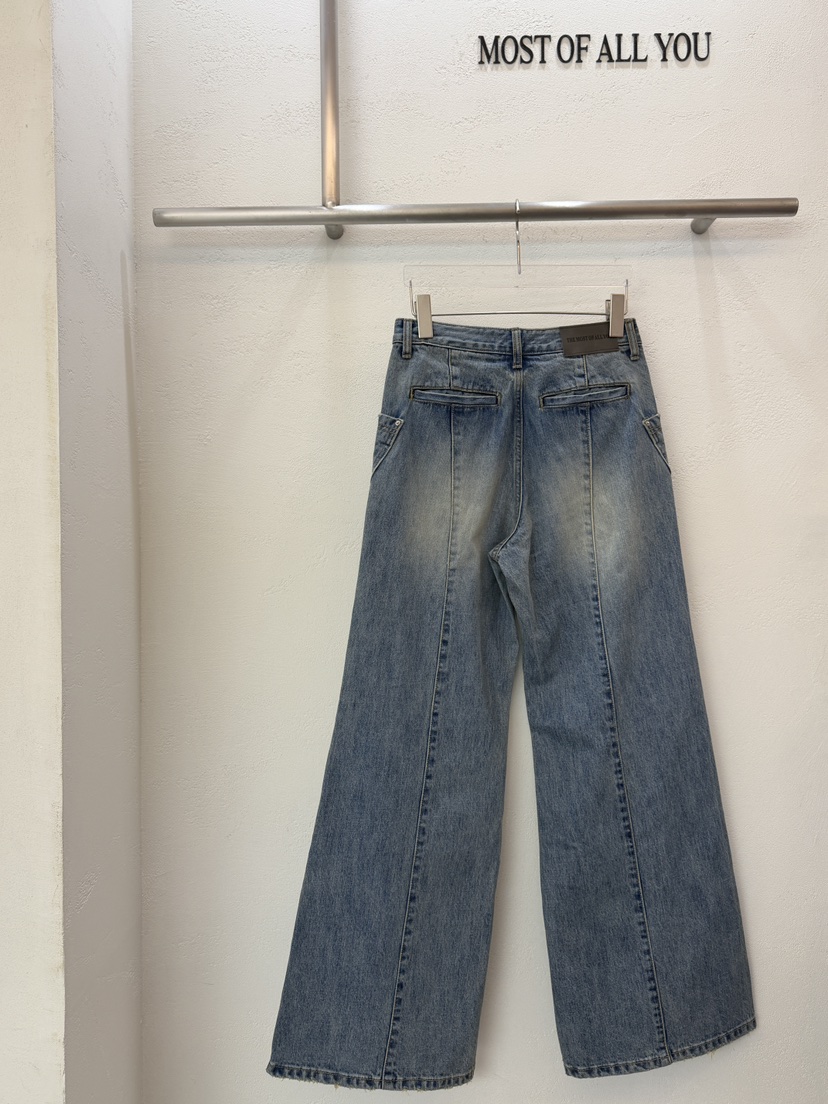 MOST OF ALL U東大門實拍女士新品職業休閑牛仔褲雙口袋MOST OF ALL U牛仔褲
