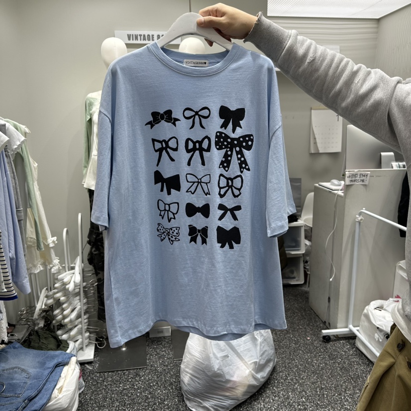 VINTAGE 888東大門直郵女裝新品26春夏職業人氣休閑推薦T恤VINTAGE888/TRIPLE EIGHTT恤圖色2