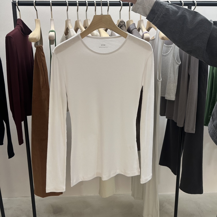 MYOS東大門實拍女士新品26春夏熱賣真品職業時尚推薦長袖T恤MYOS長袖T恤圖色2