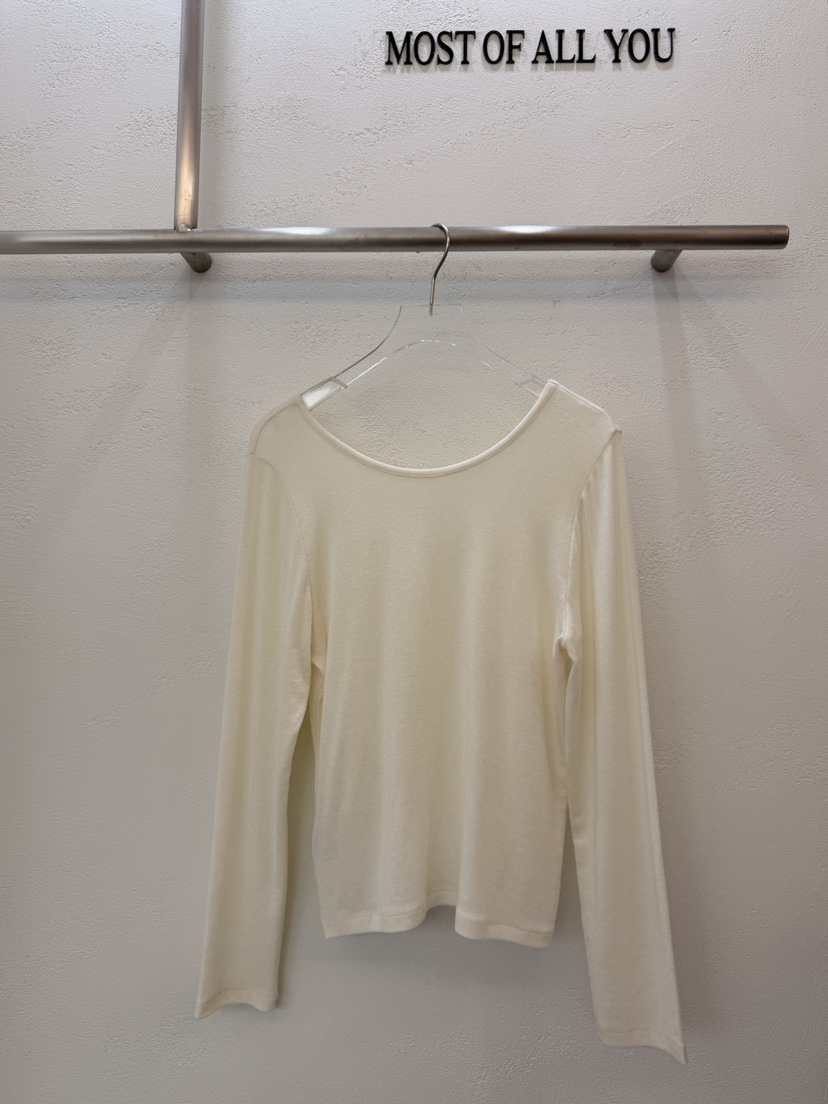 MOST OF ALL U韓國代購女裝新款真品推薦時尚長袖T恤天絲MOST OF ALL U長袖T恤圖色2