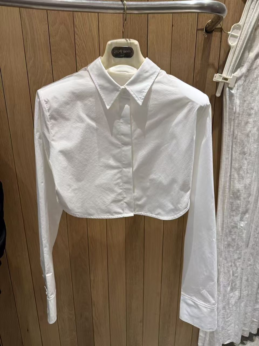 PAPERMOON韓國代購女裝新品真品推薦時尚休閑襯衫蕾絲衫短款paper moon襯衫/蕾絲衫圖色2