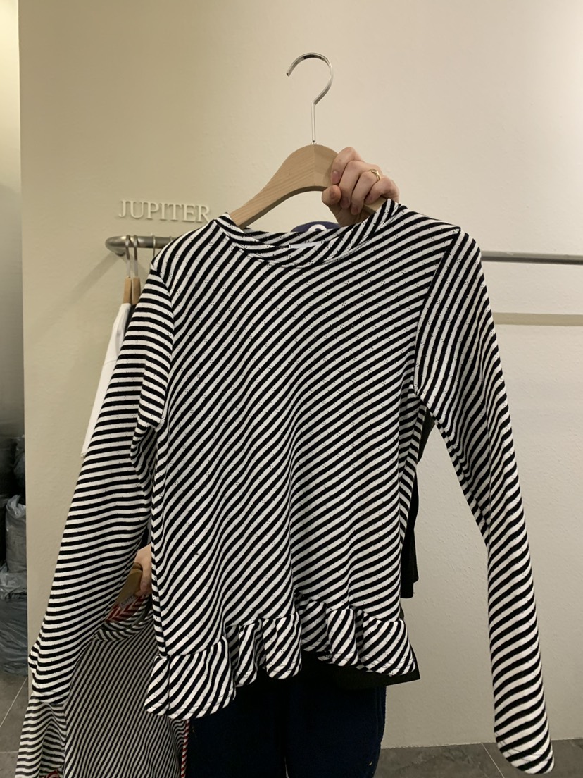 JUPITER東大門實拍女裝新款人氣職業推薦休閑26春夏長袖T恤JUPITER長袖T恤圖色2黑色