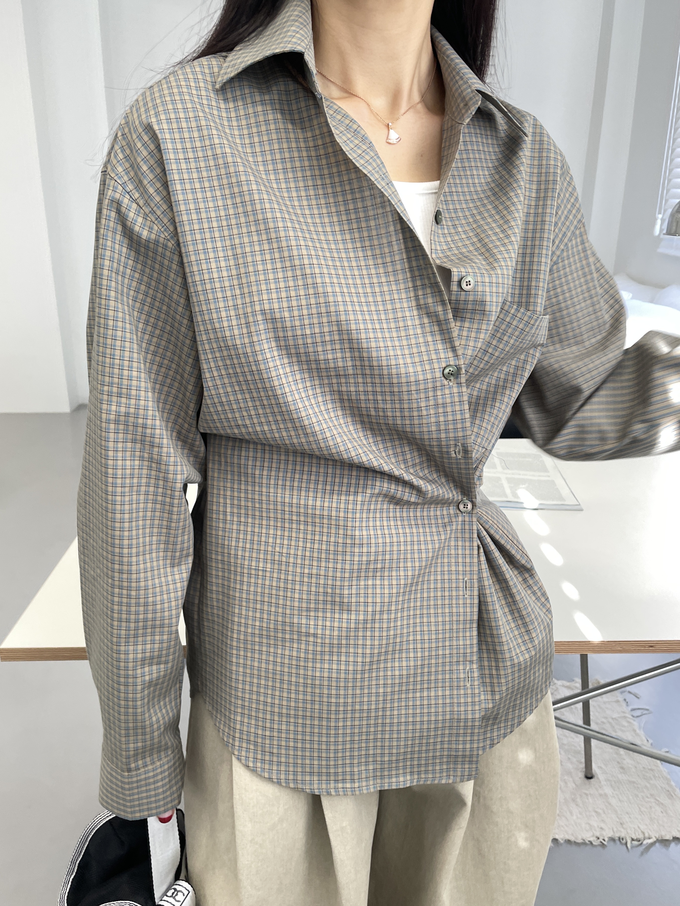 EDITION-P韓國直郵女裝新款休閑時尚職業26春夏襯衫蕾絲衫EDITION/CHAHEE襯衫/蕾絲衫