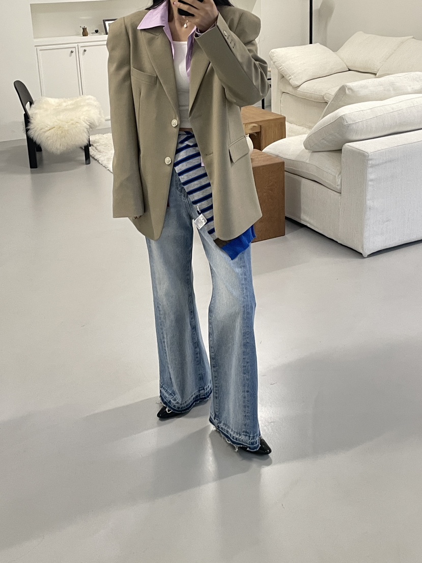 EDITION-P東大門代購女裝新款推薦真品26春夏休閑牛仔褲EDITION/CHAHEE牛仔褲