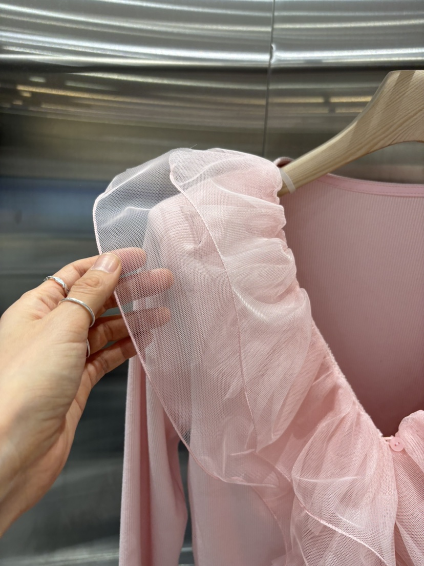 PLATFORM-L韓國直郵女裝新款真品推薦熱賣長袖T恤荷葉邊PLATFORM長袖T恤