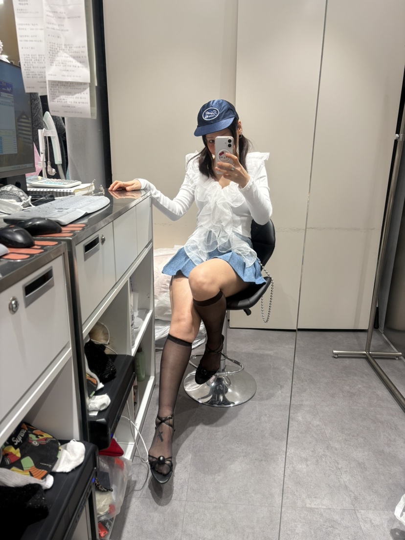 PLATFORM-L韓國直郵女裝新款真品推薦熱賣長袖T恤荷葉邊PLATFORM長袖T恤