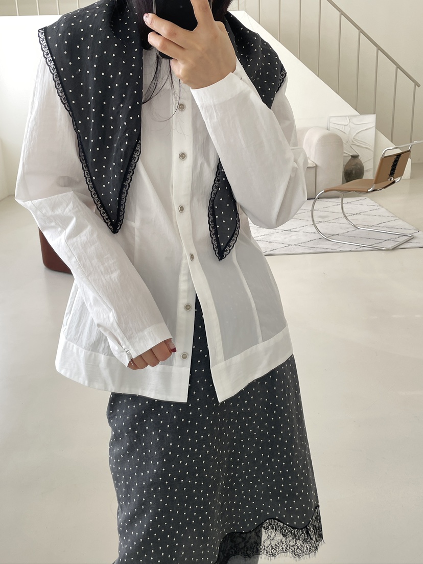 EDITION-P韓國直郵女士新品真品推薦人氣熱賣襯衫蕾絲衫EDITION/CHAHEE襯衫/蕾絲衫