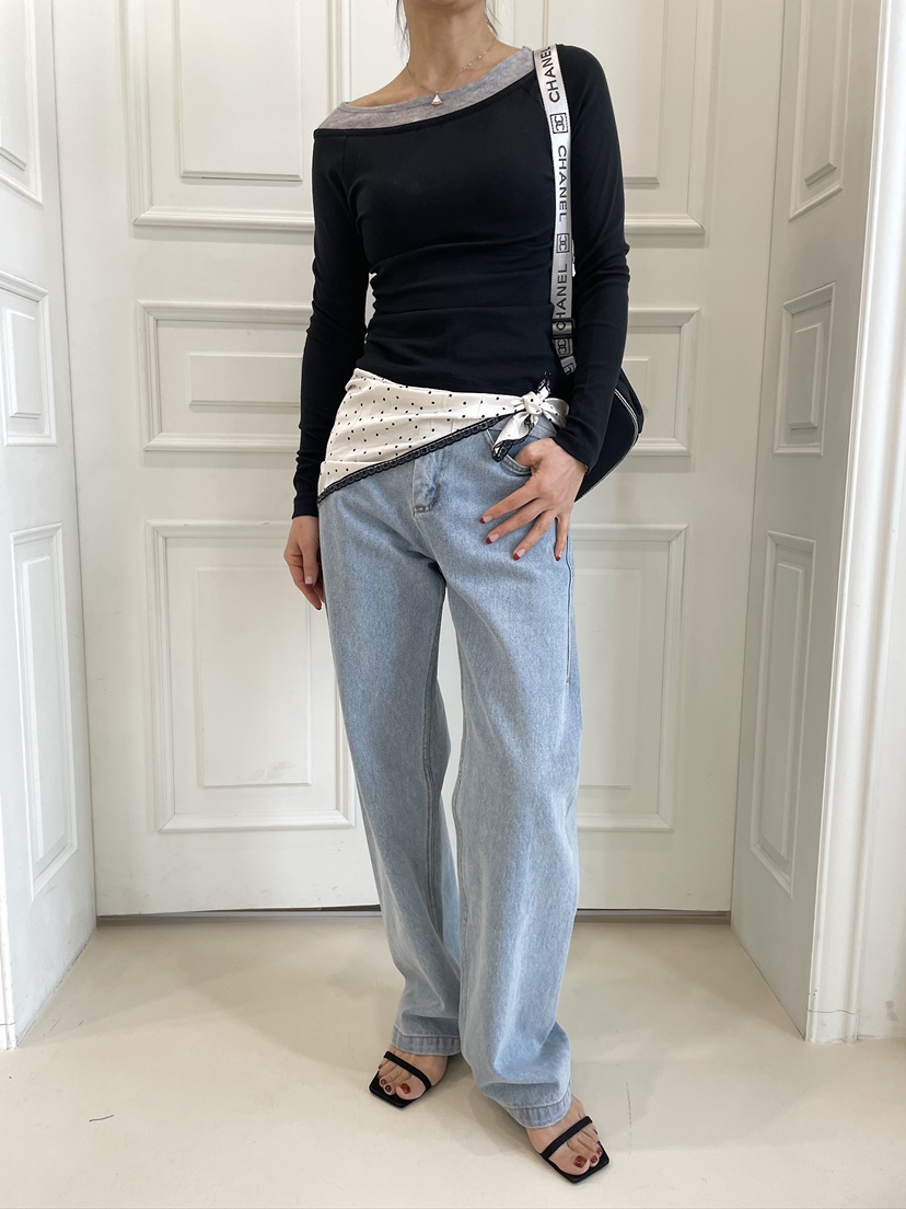 EDITION-P東大門代購女裝新品26春夏人氣時尚真品牛仔褲EDITION/CHAHEE牛仔褲