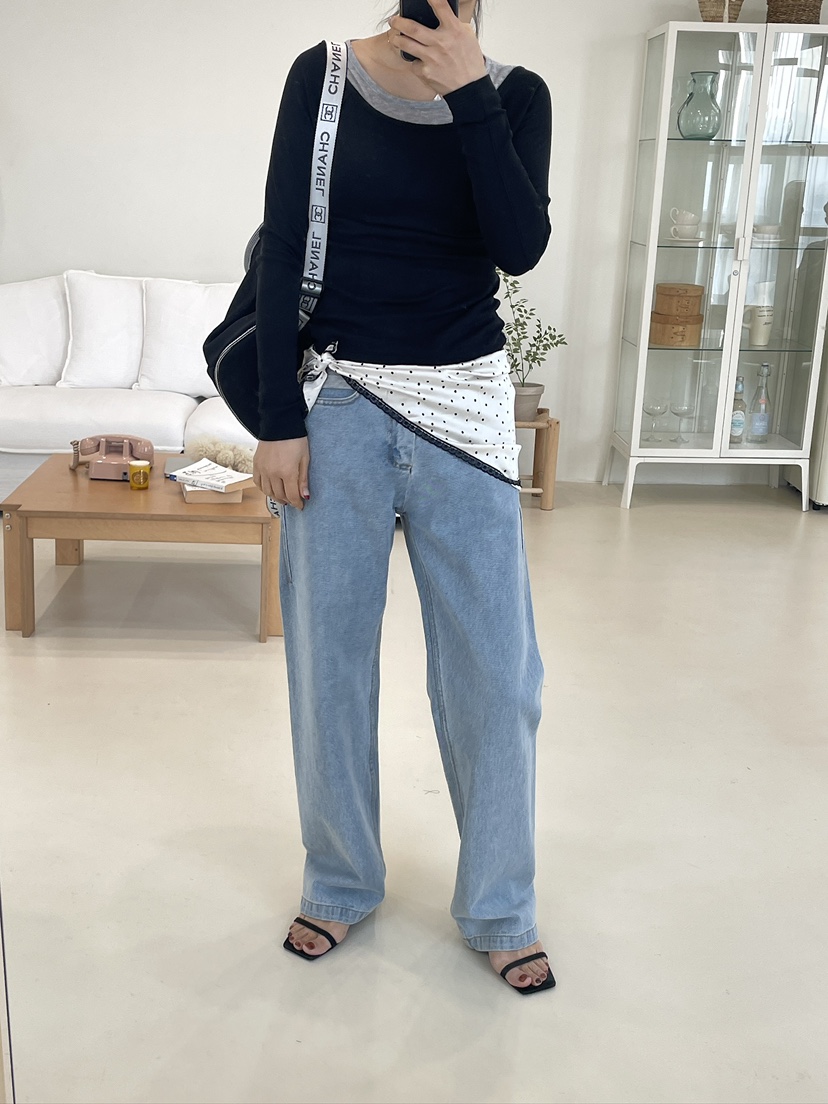 EDITION-P東大門代購女裝新品26春夏人氣時尚真品牛仔褲EDITION/CHAHEE牛仔褲