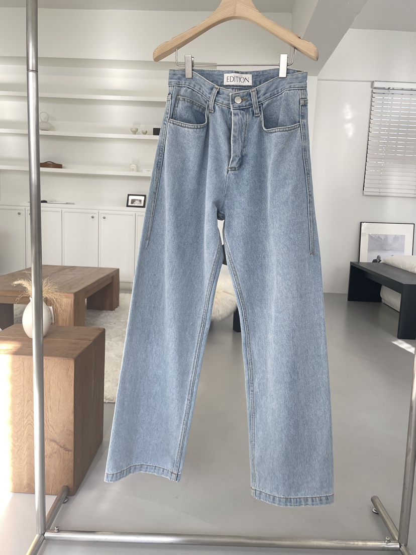EDITION-P東大門代購女裝新品26春夏人氣時尚真品牛仔褲EDITION/CHAHEE牛仔褲圖色1