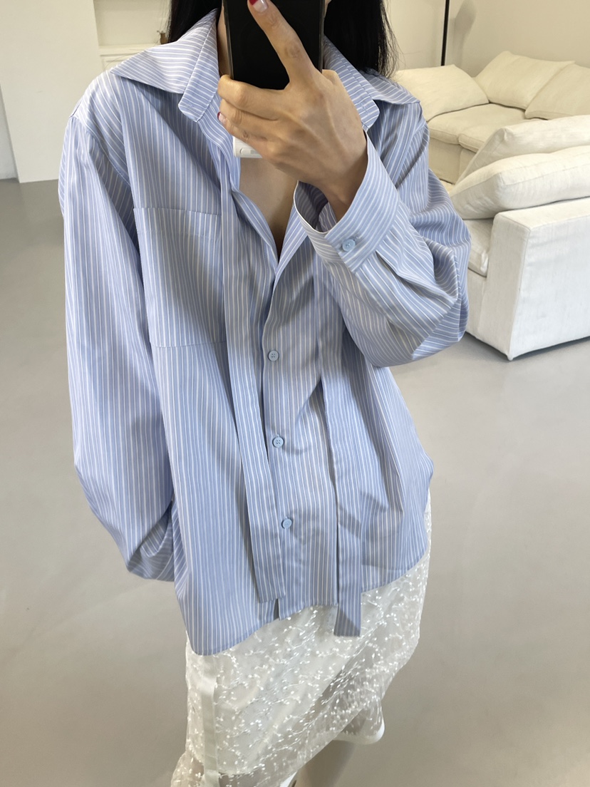 EDITION-P東大門直郵女士新款熱賣時尚襯衫蕾絲衫含脖帶EDITION/CHAHEE襯衫/蕾絲衫