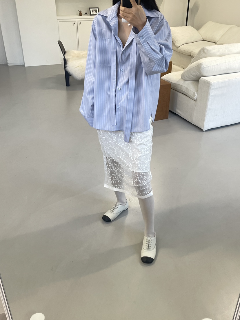 EDITION-P東大門直郵女士新款熱賣時尚襯衫蕾絲衫含脖帶EDITION/CHAHEE襯衫/蕾絲衫