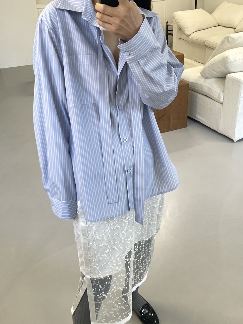 EDITION-P東大門直郵女士新款熱賣時尚襯衫蕾絲衫含脖帶EDITION/CHAHEE襯衫/蕾絲衫