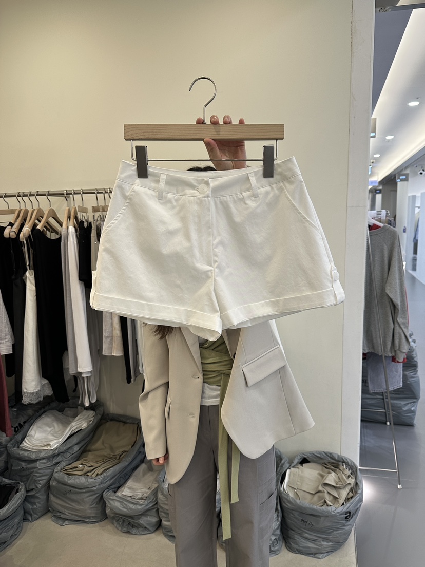 MONDAYMORING韓國代購女裝新款休閑職業26春夏推薦真品短褲MONDAYMORING短褲圖色1