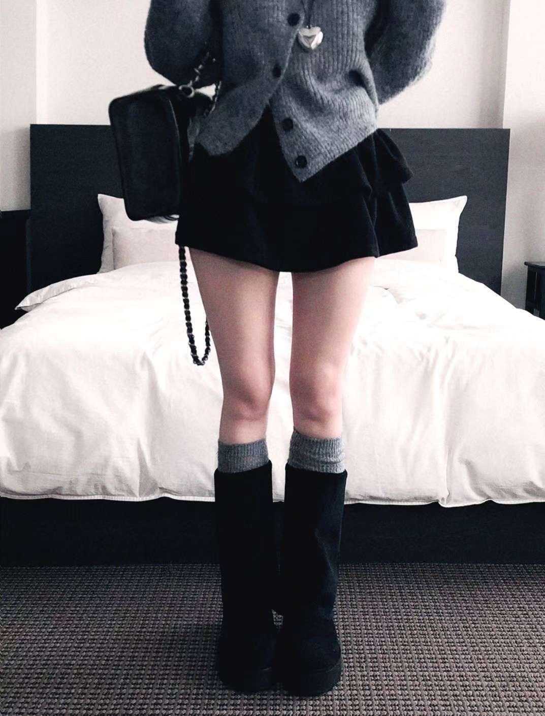 BUTTON 12韓國代購女裝新品推薦時尚熱賣26春夏真品短裙BUTTON 12短裙