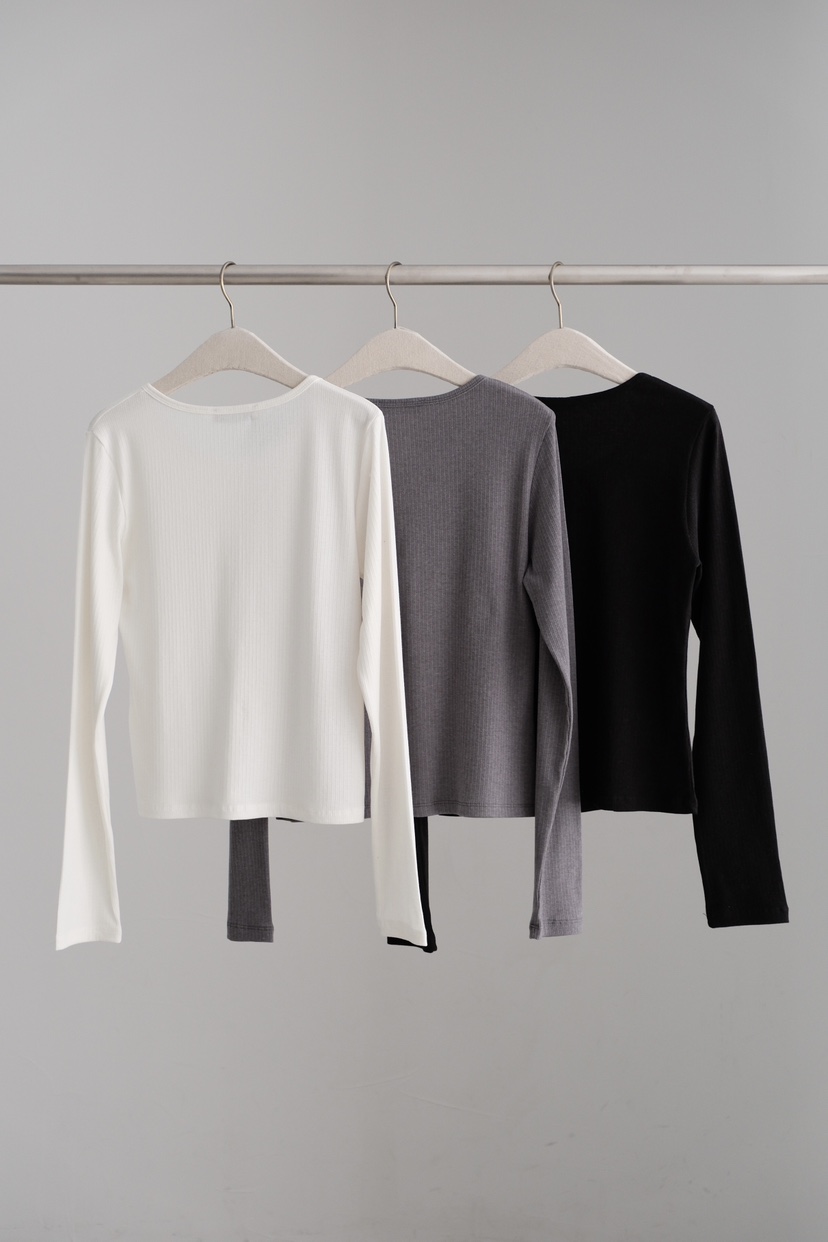 SORBET/FLAT WHITE東大門實拍女士新品真品26春夏長袖T恤SORBET/FLAT WHITE長袖T恤