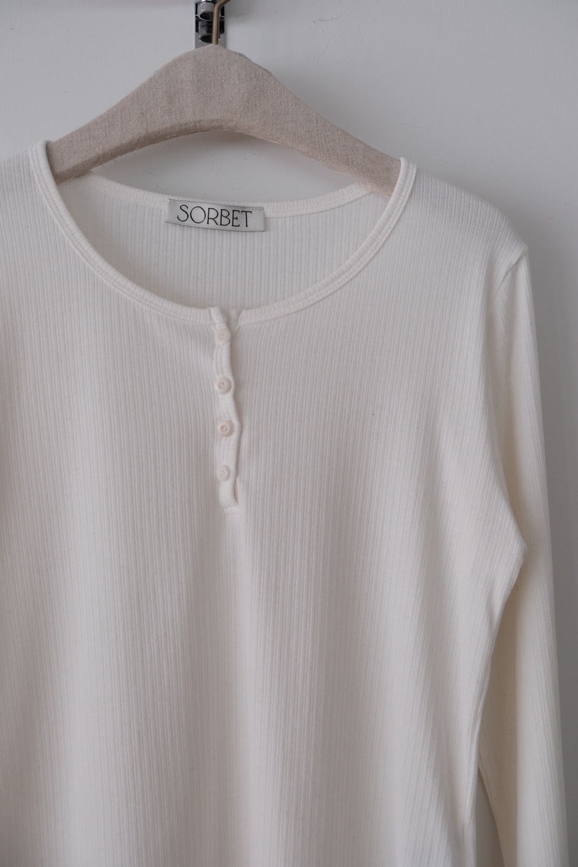 SORBET/FLAT WHITE東大門實拍女士新品真品26春夏長袖T恤SORBET/FLAT WHITE長袖T恤