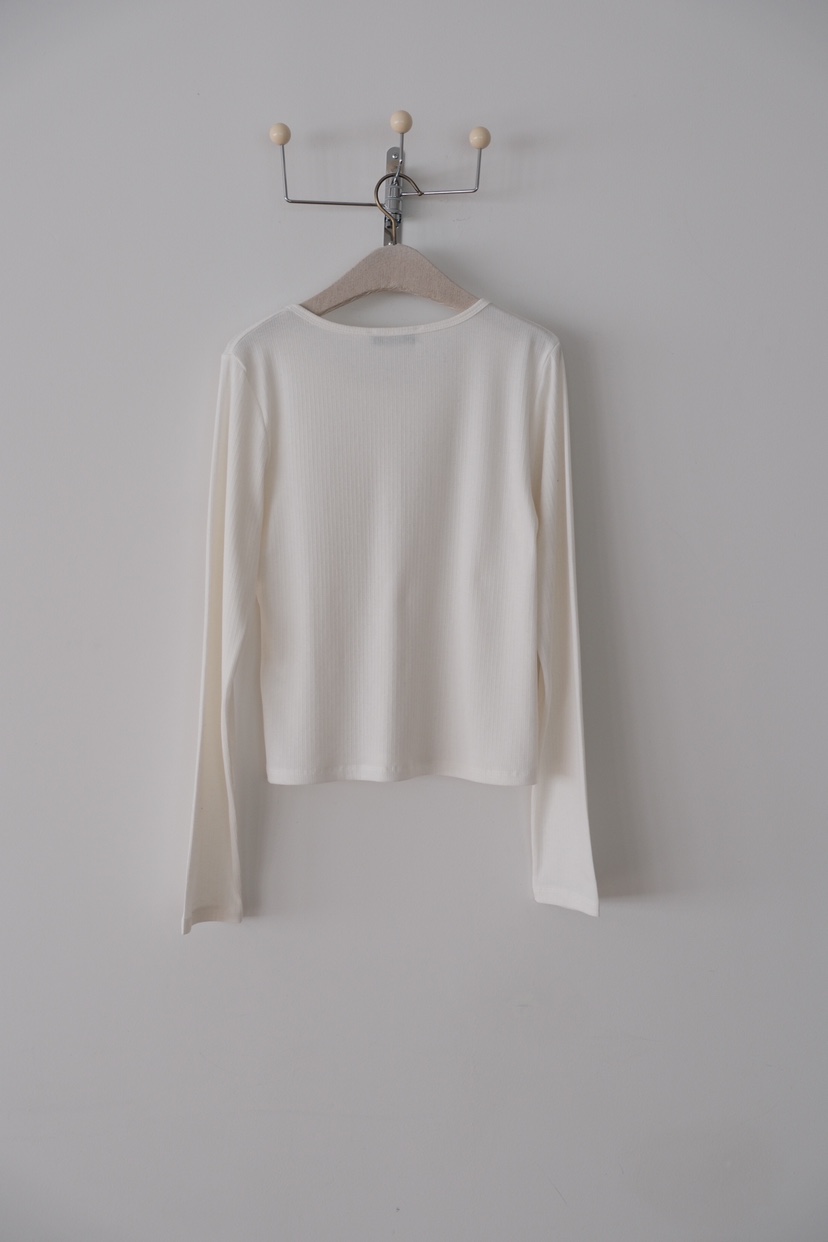 SORBET/FLAT WHITE東大門實拍女士新品真品26春夏長袖T恤SORBET/FLAT WHITE長袖T恤