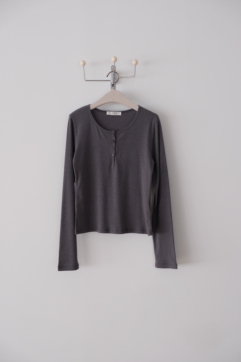 SORBET/FLAT WHITE東大門實拍女士新品真品26春夏長袖T恤SORBET/FLAT WHITE長袖T恤圖色1