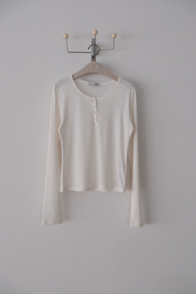 SORBET/FLAT WHITE東大門實拍女士新品真品26春夏長袖T恤SORBET/FLAT WHITE長袖T恤圖色2