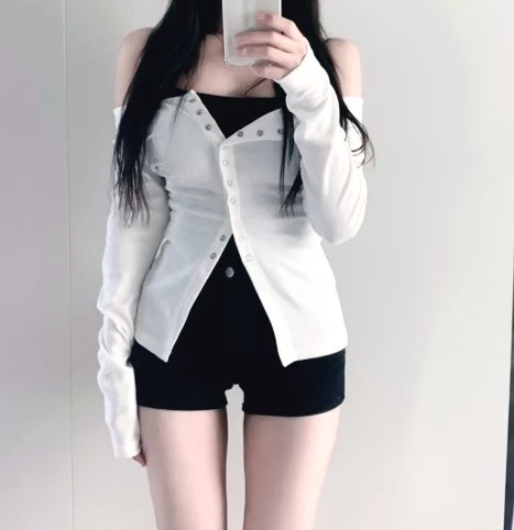 BUTTON 12韓國直郵女士新品推薦26春夏休閑人氣真品長袖T恤BUTTON 12長袖T恤