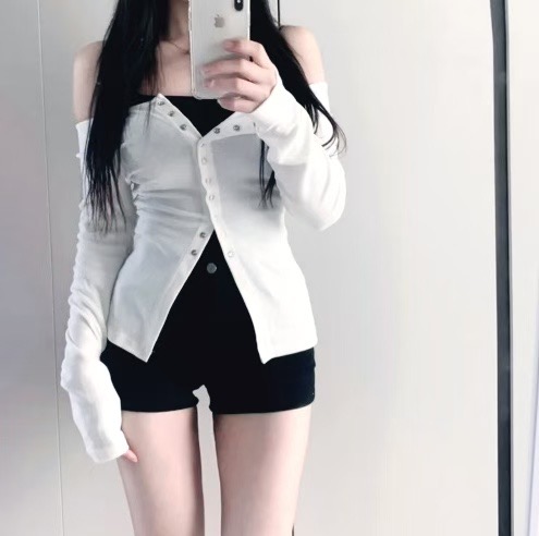 BUTTON 12韓國直郵女士新品推薦26春夏休閑人氣真品長袖T恤BUTTON 12長袖T恤